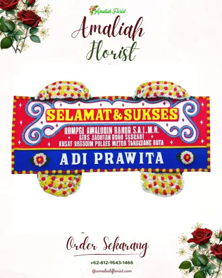 Papan Bunga Ucapan Selamat Jukung